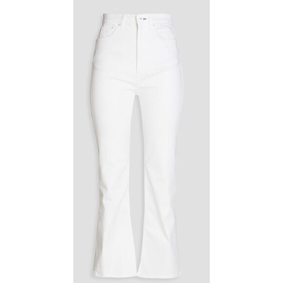 RAG & BONE Casey high-rise kick-flare jeans in White NWT Size 24 - Picture 1 of 10